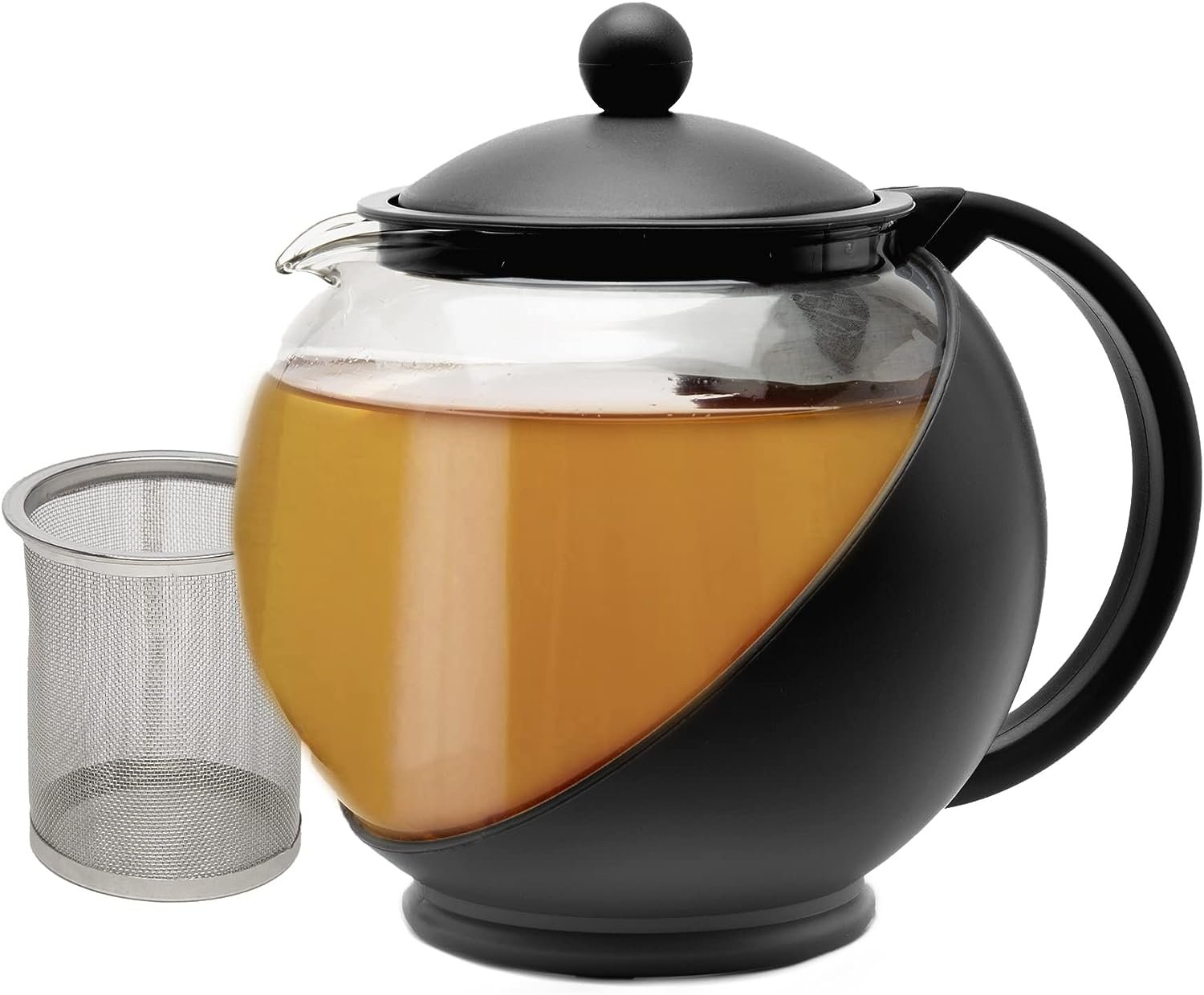 Primula Half Moon Teapot, 40-Ounce, Black
