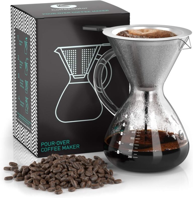 Coffee Gator Pour Over Coffee Maker Review: 800ml Glass Dripper for Home Brewers