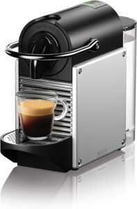Nespresso Pixie Espresso Machine by De'Longhi, 1100ml, Aluminum,Silver