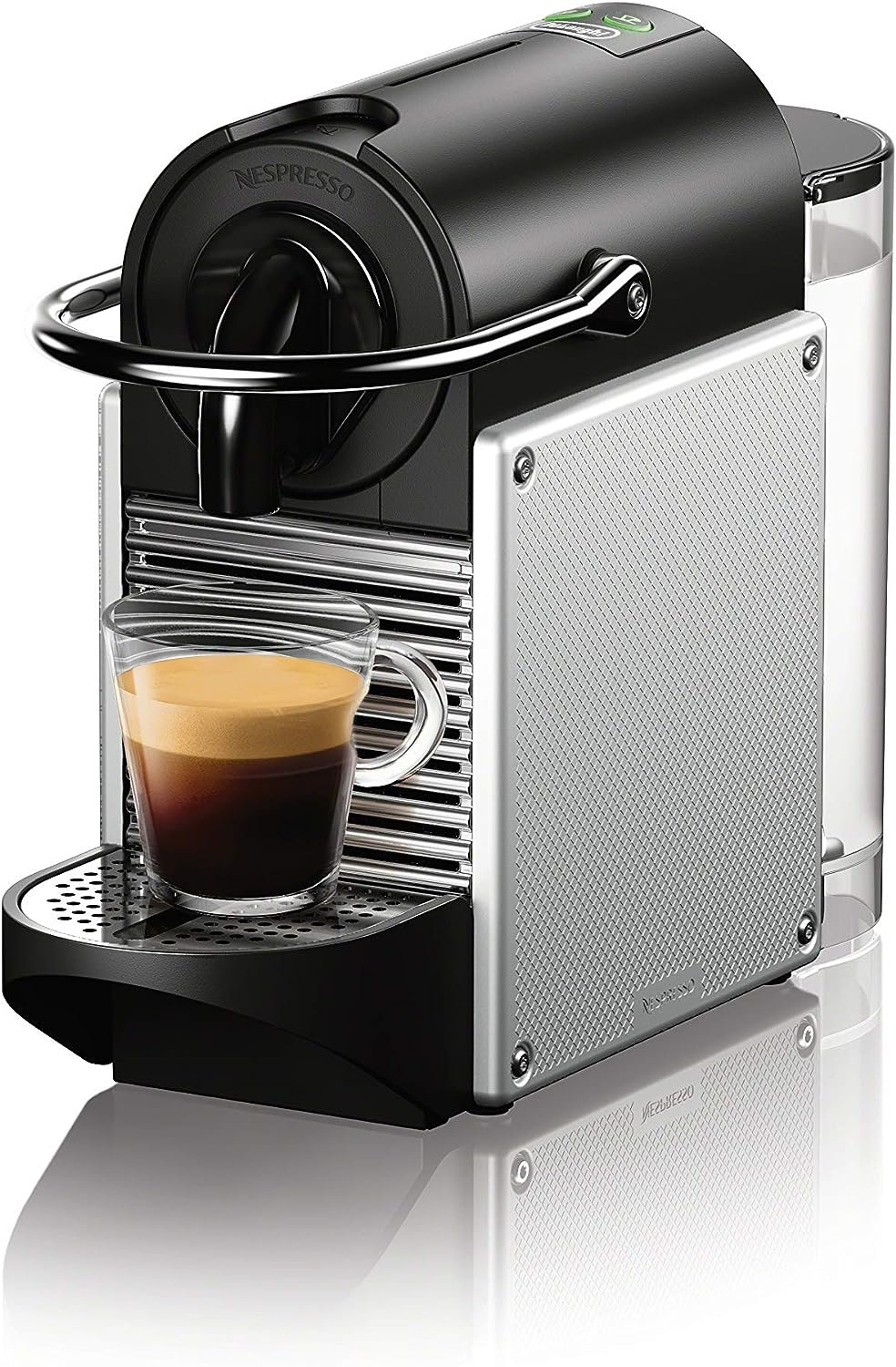 Nespresso Pixie Espresso Machine by De'Longhi, 1100ml, Aluminum,Silver