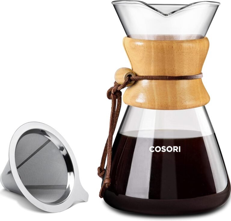 COSORI Pour Over Coffee Maker Review: Dual Filter, Borosilicate Glass, and Manual Brewing for Home and Outdoor Use