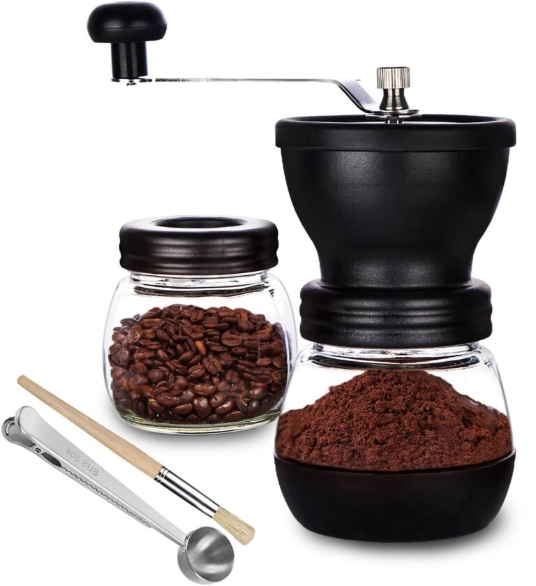 PARACITY Manual Coffee Bean Grinder Review: Ceramic Burr, 2 Glass Jars, and Versatile Brewing Compatibility