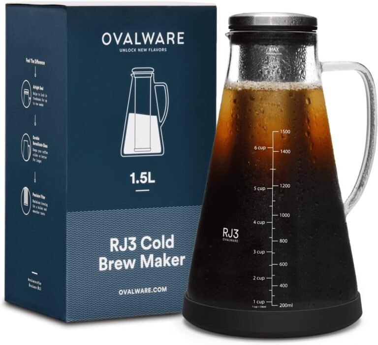Ovalware Airtight Cold Brew Iced Coffee Maker Pitcher Review: 1.5L Cold Brew & Iced Tea Maker with Stainless Steel Filter