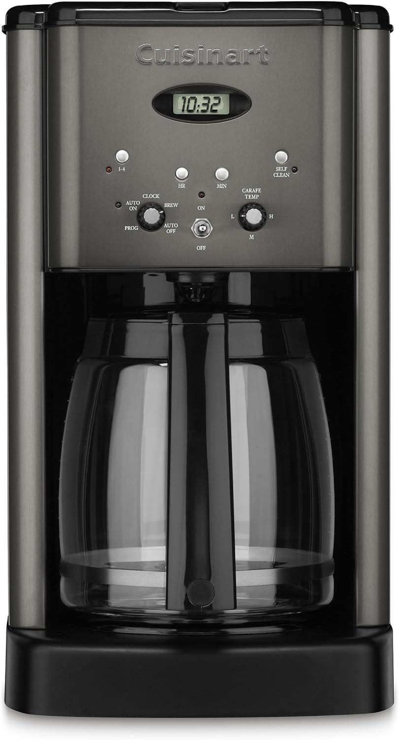 Cuisinart DCC-1200BKSP1 12 Cup Brew Central Maker Coffee Maker2, Black Stainless Steel
