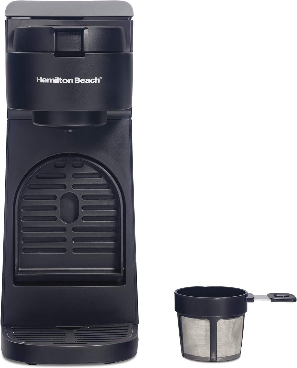 Hamilton Beach The Scoop Single Serve Coffee Maker & Fast Grounds Brewer for 8-14oz. Cups, Brews in Minutes, Black (47620), Next Gen