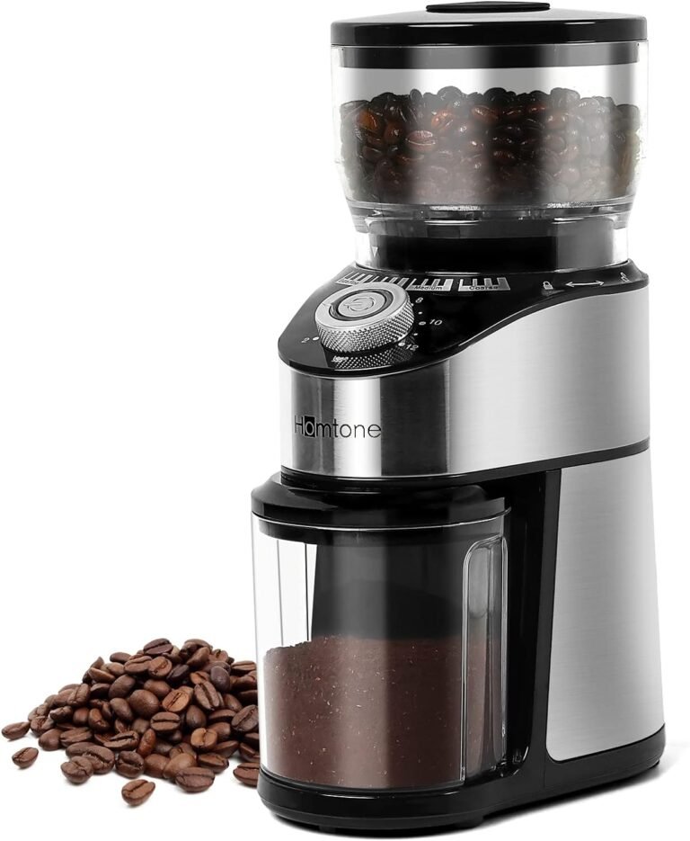Homtone Electric Conical Burr Coffee Grinder Review: 14 Grind Settings for Precision Brewing