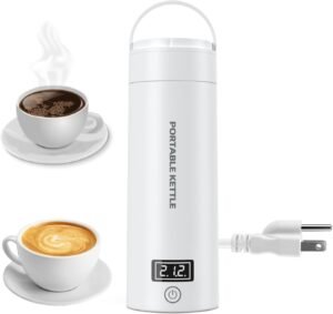 Travel Electric Kettle,Small Portable Kettle,Water Boiler for Travel & Work with 4 Temperature Controls,Made of 304 Stainless Steel,Auto Shut Off & Boil Dry Protection