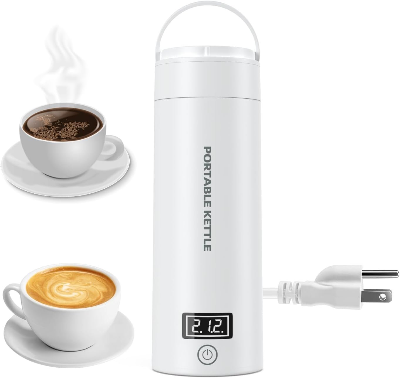 Travel Electric Kettle,Small Portable Kettle,Water Boiler for Travel & Work with 4 Temperature Controls,Made of 304 Stainless Steel,Auto Shut Off & Boil Dry Protection