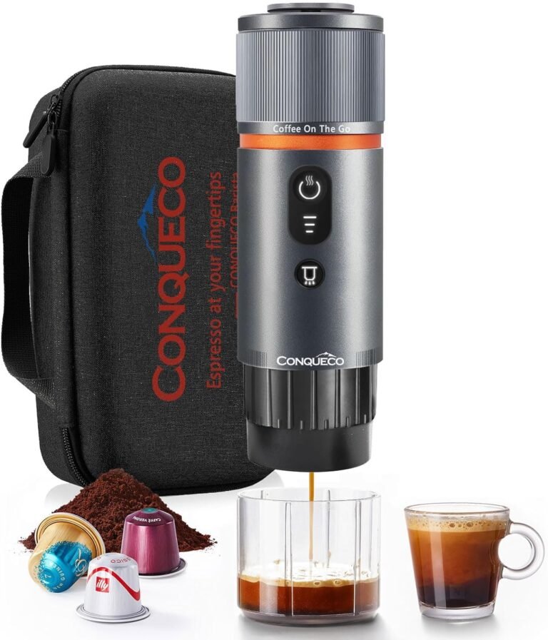 CONQUECO Portable Espresso Coffee Machine Review: 8-Cup Battery-Powered Travel Espresso Maker for 2026