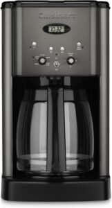 Cuisinart 12 Cup Brew Central Maker Coffee Maker, Black Stainless Steel, DCC-1200BKSNAS