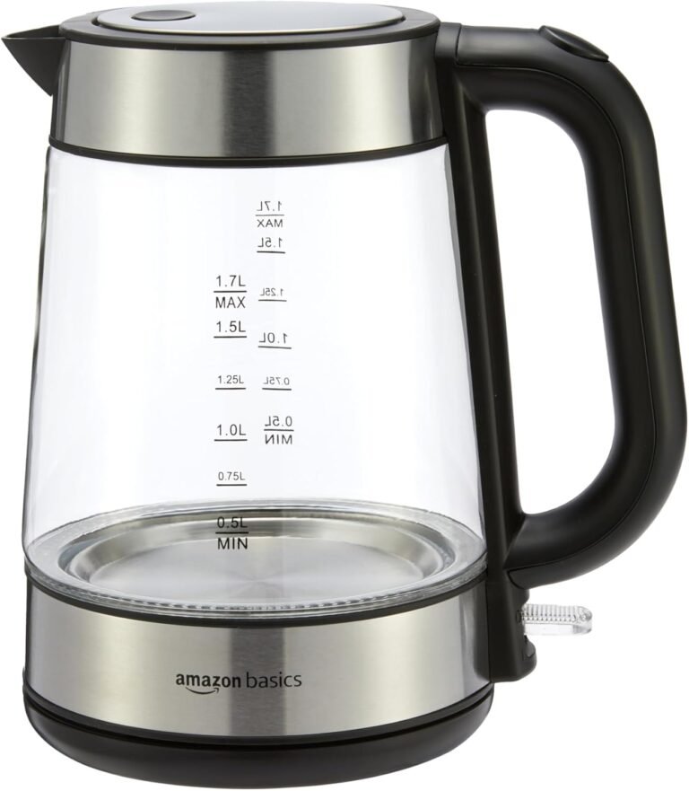 Amazon Basics Glass Electric Kettle — Fast Boil, Home