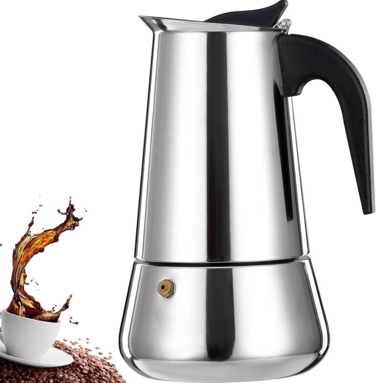 DITOSH 9-Cup Stainless Moka Pot — Durable Induction & Camping