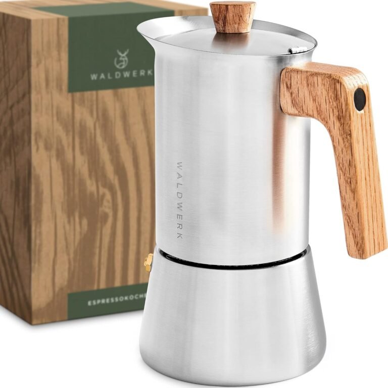 WALDWERK 10oz Stainless Moka Pot – Induction & Stovetop