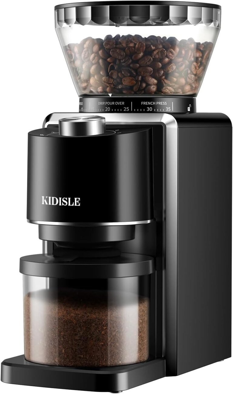 KIDISLE Conical Burr Coffee Grinder Review: Precision Grinding for Home Brewers