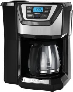 Black and Decker BLACK+DECKER 12-Cup Mill and Brew Coffeemaker, Black, CM5000B