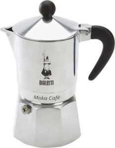 Bialetti, 06774, Moka Cafe 3 cup, Stove Top Espresso Maker, Black