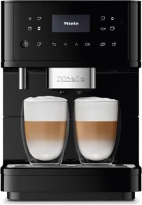 Miele CM 6160 MilkPerfection Automatic Wifi Coffee Maker & Espresso Machine Combo, Obsidian Black - Grinder, Milk Frother