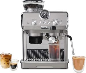 De'Longhi La Specialista Arte Evo Espresso Machine - Compact Cold Brew Coffee Maker with Grinder, Milk Steam Wand/Frother & Tamping Tools - Home Barista Kit for Lattes, Cappuccinos, Iced Coffee