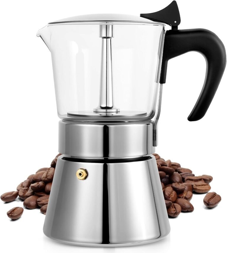 Induction Moka Pot Review: 9-Cup Espresso Maker with Borosilicate Glass and Stainless Steel