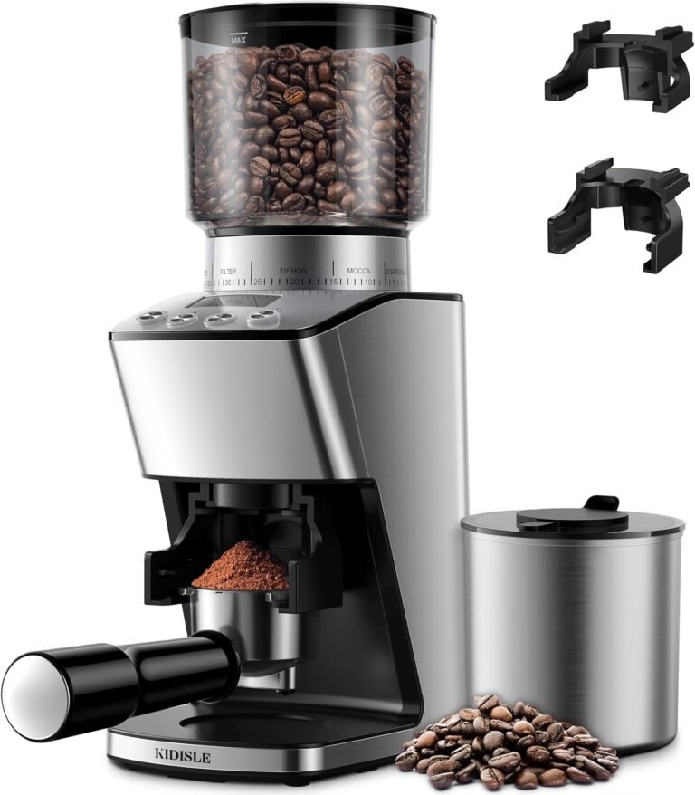 KIDISLE Conical Burr Coffee Grinder Review: 51 Grind Settings for Home Brewing