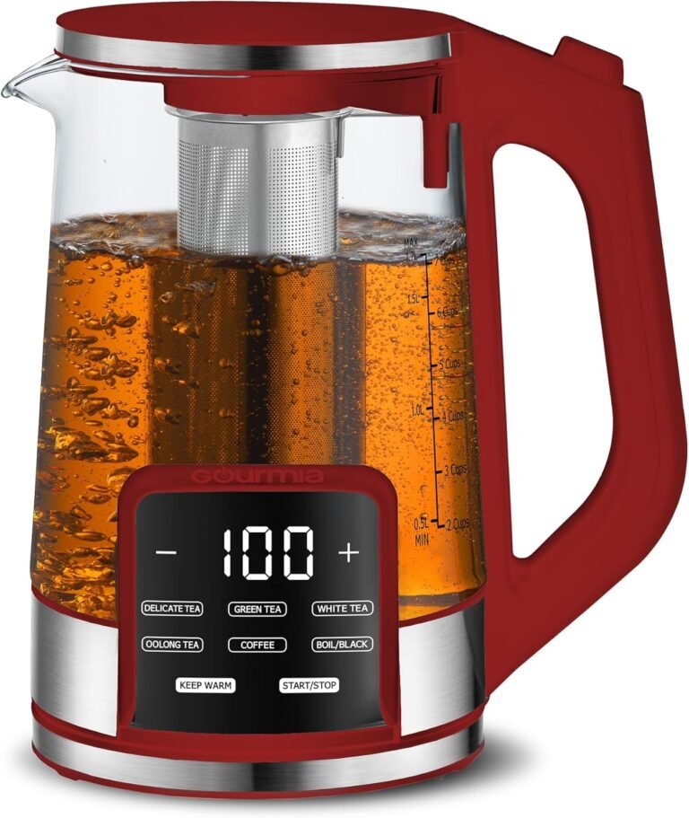 Gourmia Electric Programmable Glass Kettle Review: Temperature Control for Perfect Tea & Coffee