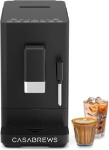 CASABREWS ACAFE Automatic Espresso Machine, 20bar Coffee Maker with Grinder and Milk Frother, Cappuccino Machines for Home or Office, All-in-One Grind and Brew Coffee Maker, Customizable Coffee Volume