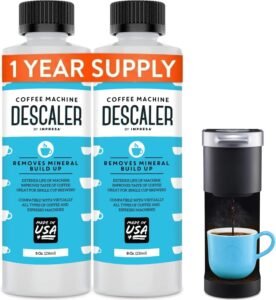Descaler (2 Pack, 2 Uses Per Bottle) - Made in the USA - Universal Descaling Solution for Keurig, Nespresso, Delonghi and All Single Use Coffee and Espresso Machines