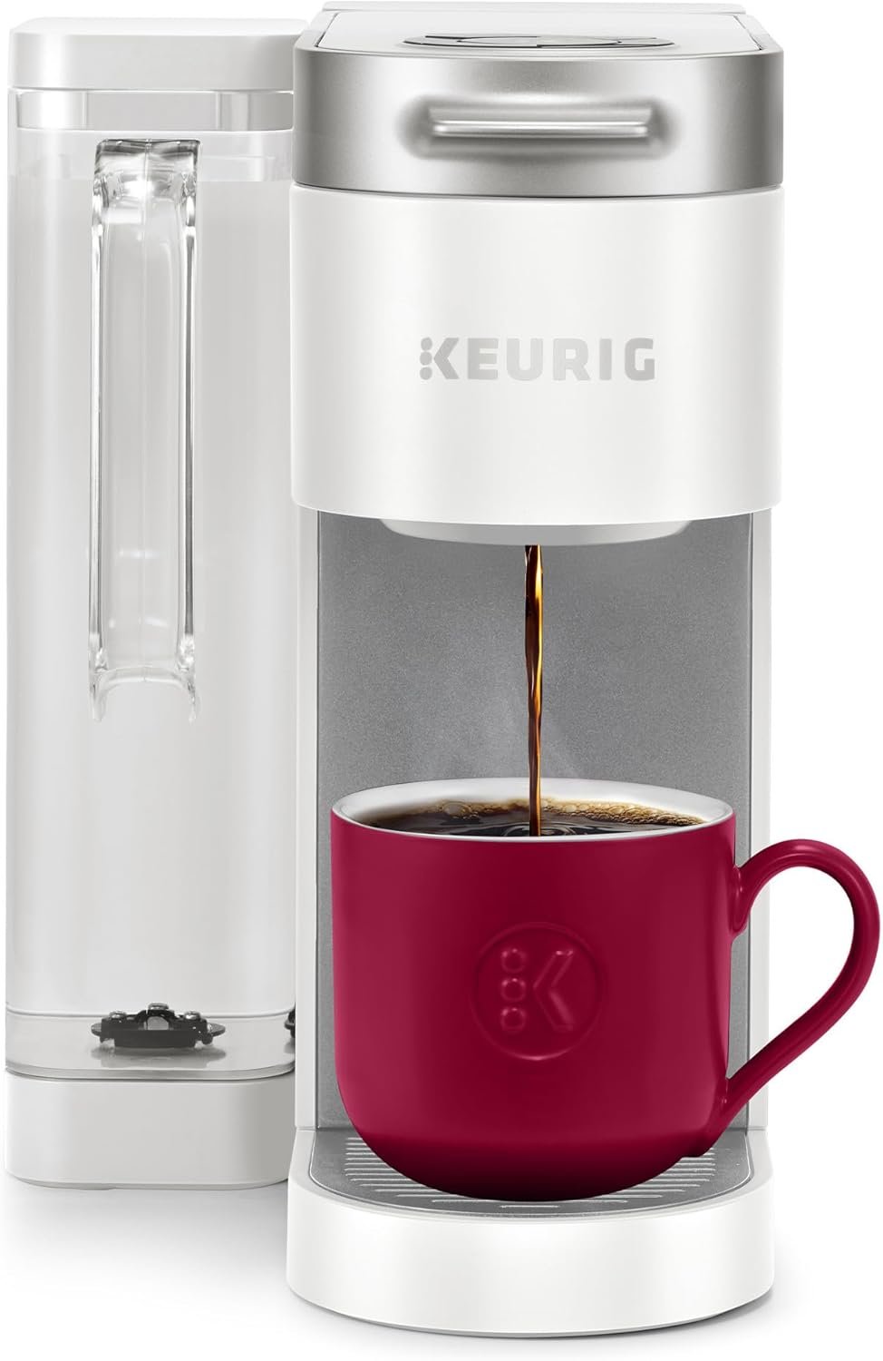Keurig K-Supreme Single Serve K-Cup Pod Coffee Maker, MultiStream Technology, 4 Brew Sizes, 66oz Dual-Position Removable Reservoir, White | Multistream Technology, 4 Brew Sizes, 66 Oz Dual-Position Removable Reservoir, Strong and Iced Modes